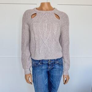 NWT-Love Knits NYC of Francesca’s Keyhole Cable Knit Sweater, Women’s Size Small